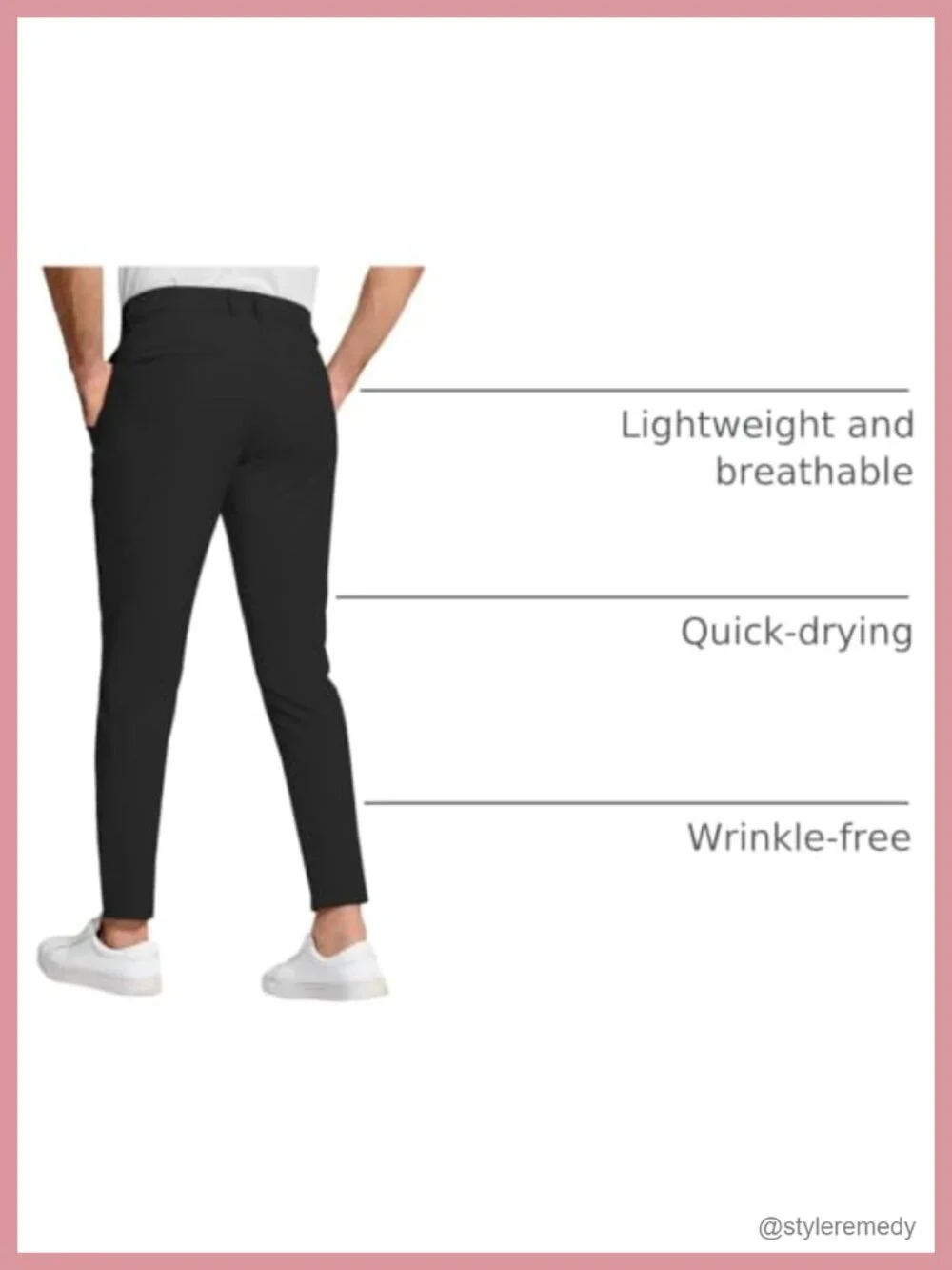 Men's Stretch Skinny Tapered Chino Dress Pants Golf Work 30
